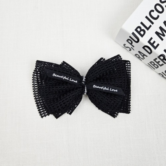 무이토린다 뷰티풀 러브 레터링 리본 헤어핀