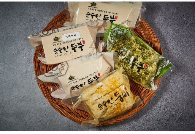 순수한 둠비 오직 제주콩으로만든 수제두부 5종세트, 5개, 320g