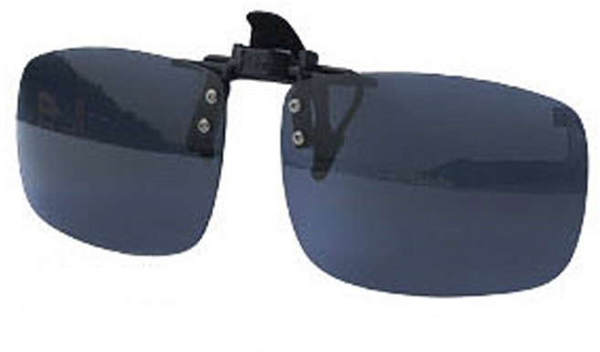 썬가드광학_편광 P클립 선글라스, 블랙프레임/스모크, 1개