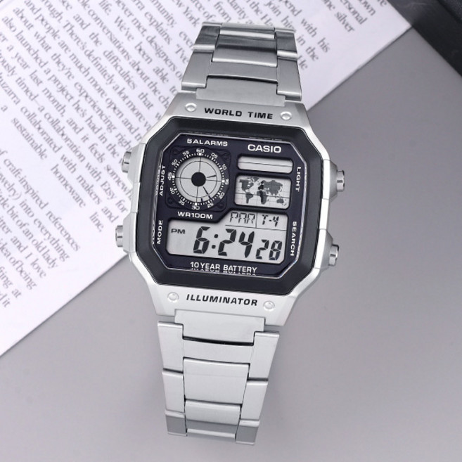 카시오 월드타임 다이버 전자 시계