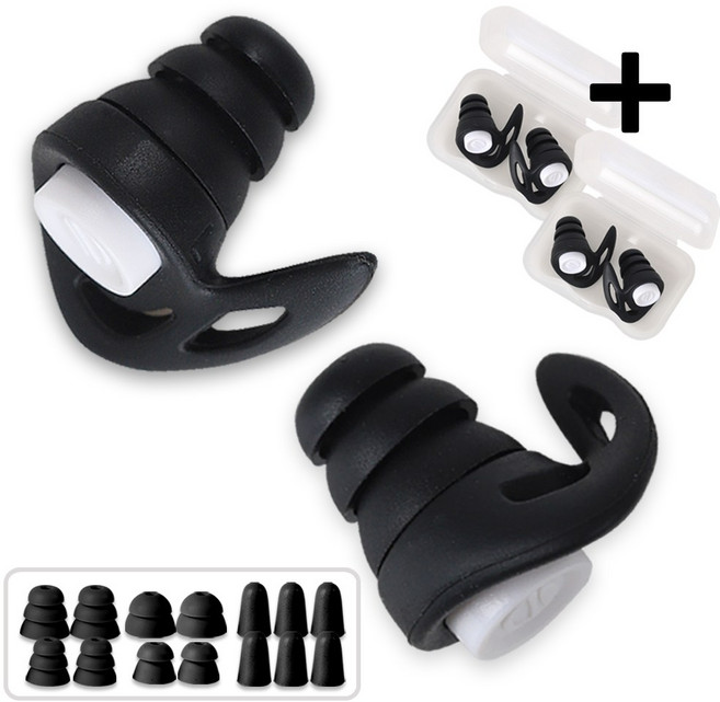 젠리프 이어플러그 수면 비행기 층간소음 귀마개 블랙, 1개, 1개입