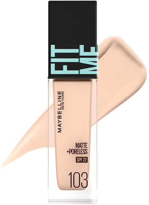 MAYBELLINE FIT ME 메이블린 핏미 파운데이션 보틀타입, 1개, 103 밝은 피부색(핑크계)