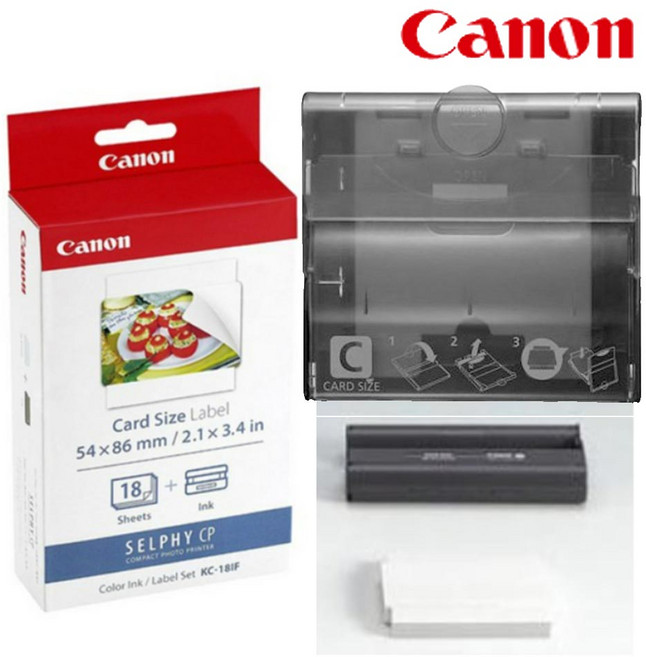 [초이샵] 캐논정품 셀피 CP910 캐논명함크기 카드크기카세트 와 스티커 인화지 세트 credit card SETch+6366EA, 2X3