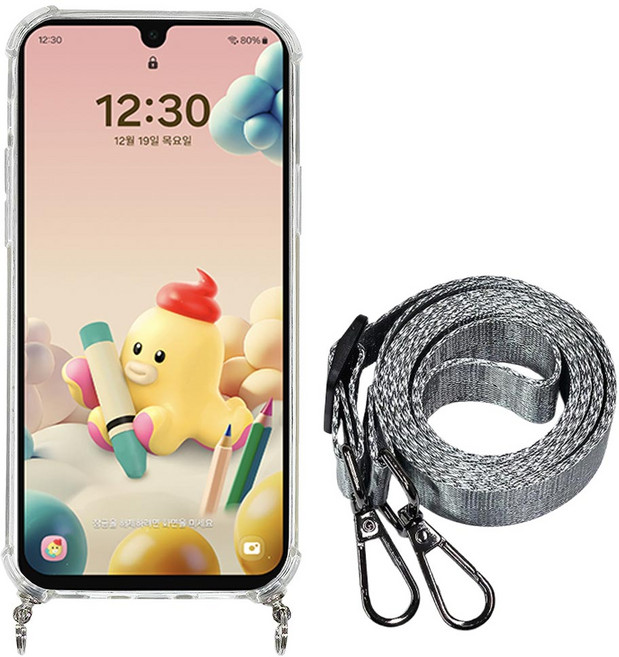 키즈폰 엘지 U+ 무너폰 목걸이 케이스 + 액정보호필름(2매) 세트상품