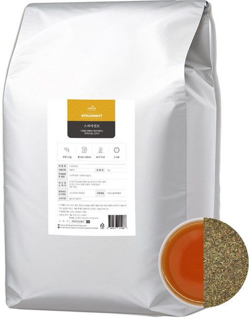 스피아민트 / 무카페인 허브티 / 대용량 / 아만프리미엄티, 1kg, 1개입, 1개