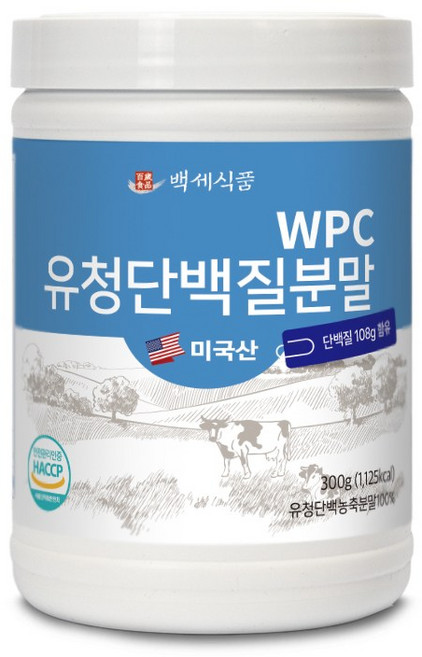 WPC 유청단백질 분말 300g 미국산 100% HACCP 인증제품, 6개