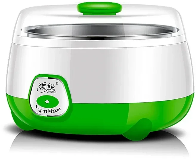 전기 미니 요구르트 메이커 1L 자동 다기능 220V 가정용 쌀 와인 메이커 DIY 요구르트 낫토 발효기, 01 Green