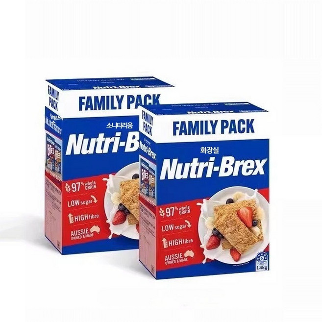 호주 크리스피 저지방 오트밀 시리얼 뉴트리 브렉스 1.4kgx2개, 2개, 1.4kg