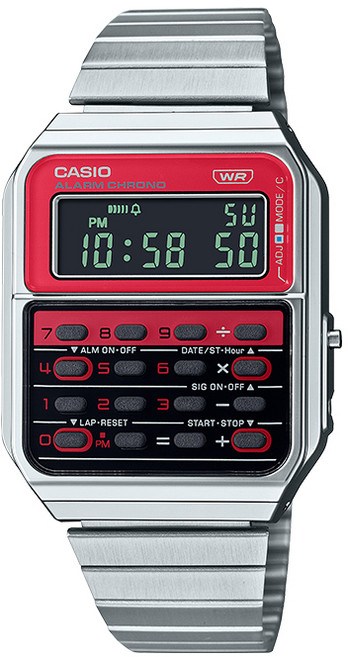 CASIO 카시오 CA-500WE-4B 레트로 계산기 시계