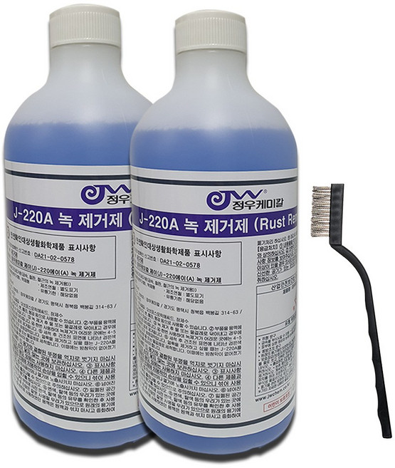 정우케미칼 녹제거제 J-220A 공구 스텐 금속 녹제거(1 000ML), 2개, 1L