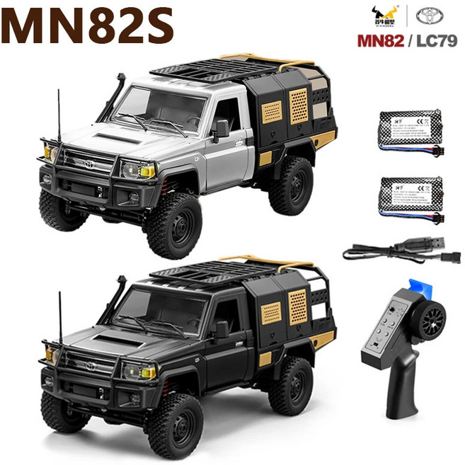 오프로드 RC카 무선조종 트럭 대형 4륜구동 고속 레이싱 장난감 입문용 알씨카 선물용, 1개, MN82T 레드 2B