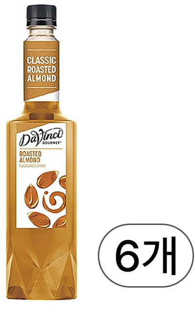 커피바바/ 다빈치 로스티드 아몬드시럽 750ml, 6개