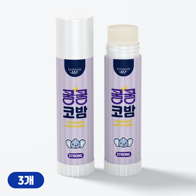 코건조 노즈밤 성인 코보습제 쿨링밤 키즈웍 쿨쿨코밤 스트롱, 3개