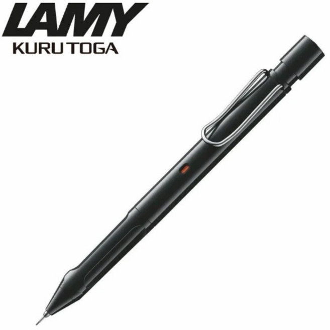 미츠비시 쿠루토가 라미 사파리 샤프펜슬 자동회전 샤프 인사이드 블랙, 1개, 0.5mm