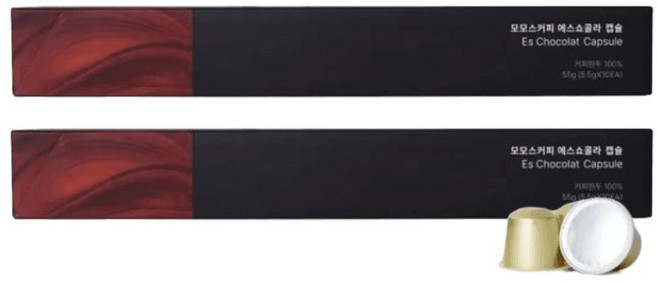 모모스커피 에스쇼콜라 캡슐 네스프레소호환, 5.5g, 10개입, 2개, 5.5g, 10개입