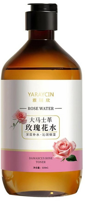 【柔和玫瑰香氣】大馬士革玫瑰純露 爽膚水 加大容量 保濕化妝水 精華水 濕敷 舒緩, 1件, 500ml