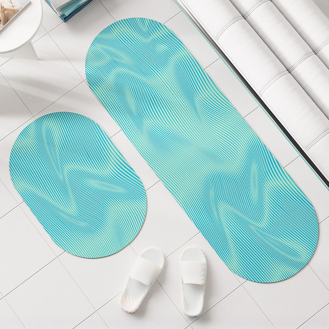 누에브 자연을담은 빨아쓰는 규조토 발매트, 1개, 몰디브블루