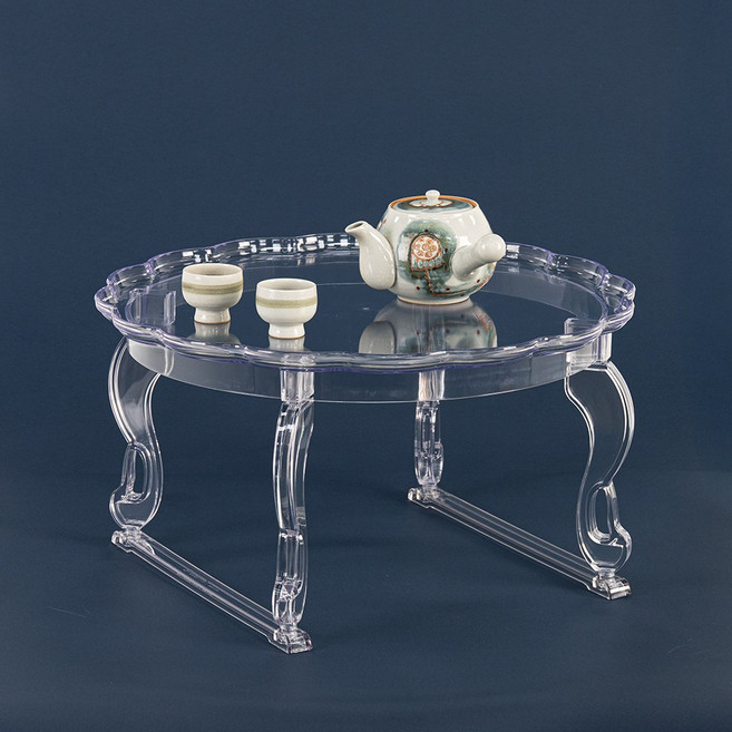 영롱 투명 개다리소반 원형 호족반 돌상 돌잔치 다과상 집들이선물