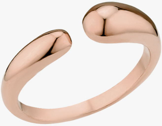 골드앤디어 볼드 물방울 오픈 반지