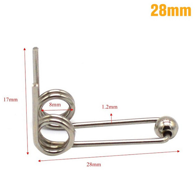 컬링 아이언 교체 더블 리턴 비틀림 스프링 헤어 로드 액세서리 와이어 직경 1.2mm 2 개, 30mm, 1개