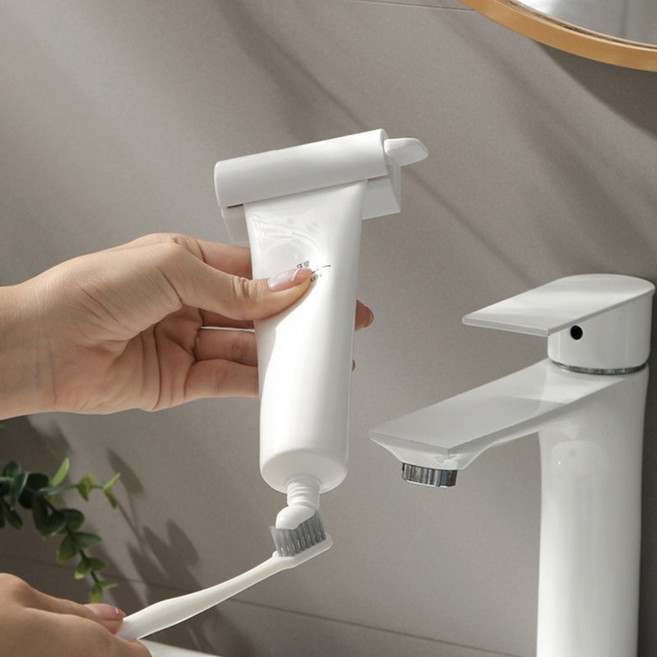 자석 치약 짜개 벽부착 튜브짜개 무타공 튜브링거, 2개, 화이트