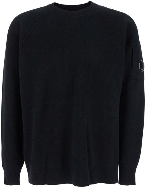 C.P.컴퍼니 래글런 소매 렌즈 포켓 스웨터