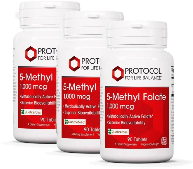 프로토콜 5-메틸 엽산 1000mcg PROTOCOL FOR LIFE BALANCE 5-Methylfolate, 3개, 90정 - 쿠팡