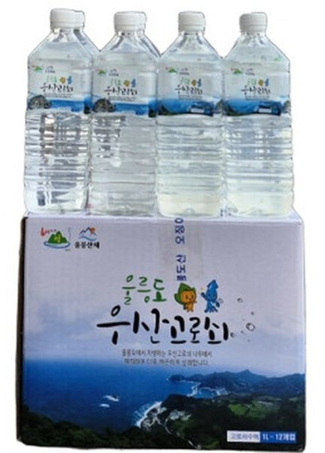 울릉도 고로쇠물 1리터 12병 고로쇠수액 특산품 인삼맛 호박엿부지갱이건나물 (소진시까지), 12개, 1L