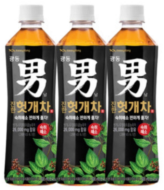광동 진한 헛개차 500ml x 24개입 페트 헛개음료