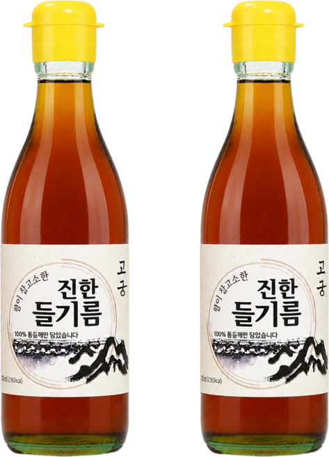 고궁 전통압착 통들깨 들기름, 350ml, 2개