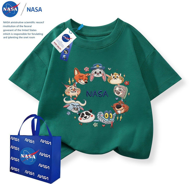 주토피아 캐릭터 아동 반팔 티셔츠 면100% 여름 라운드넥 프린트 티셔츠 남아 여아 공용