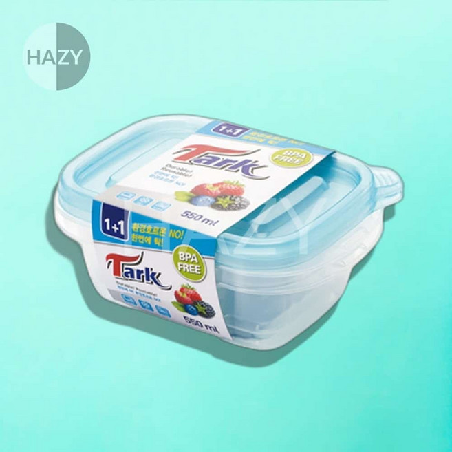 헤이지 밀폐용기 직사각형 550ML 3P 사각밀폐용기