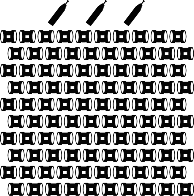 DUNIDEN USB포트락 잠금장치 알100개 키3개 블랙, 1개