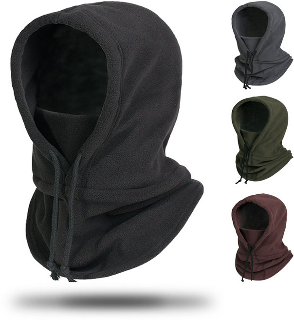 후드넥워머 바라클라바 기모 후드 넥워머, 그레이