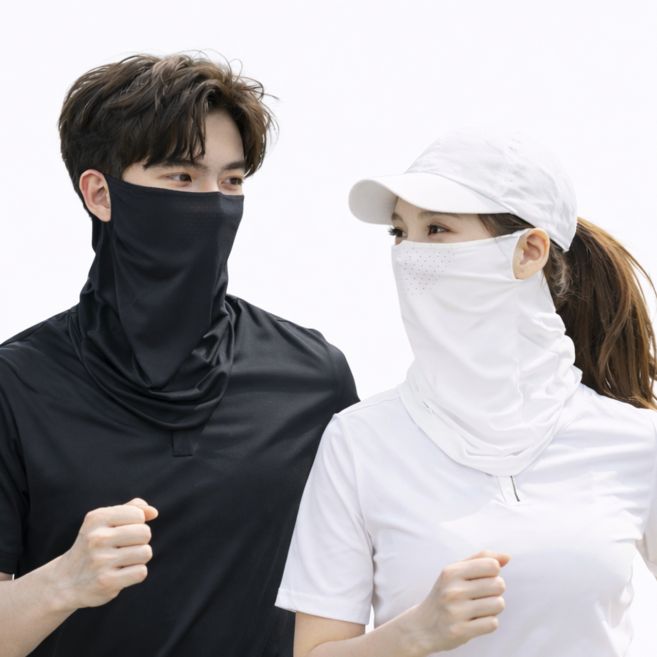 원앤미 자외선차단 얼굴가리개 마스크, 혼합색상, 1세트, 2개입