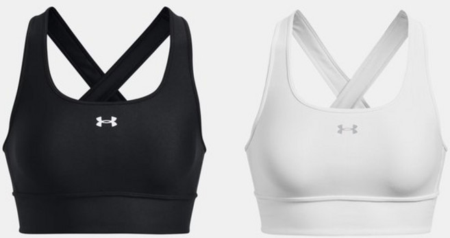 [백화점 정품] 언더아머 Under Armour 1377916 여성 편안한 탑 브라 UA 크로스백 롱라인 스포츠 (택 1)