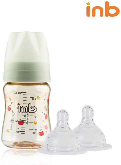 아이앤비 애플 ppsu 젖병 + 젖꼭지 세트, 노꼭지 200ml 애플세이지, 빠른 2p, 1개