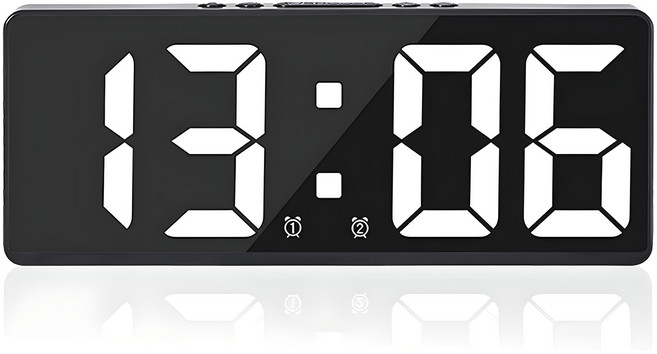 모던홀릭 심플 LED 디지털 탁상시계 MC350, 화이트