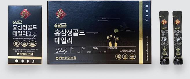 충북인삼농협 삼누리 6년근 홍삼스틱 홍삼정골드 데일리 10g x 30포, 300g, 1개