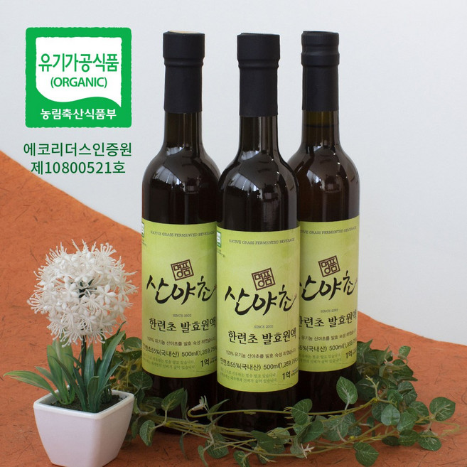 한련초 효소 500ml x 3병 이의영 산야초 유기농, 3개