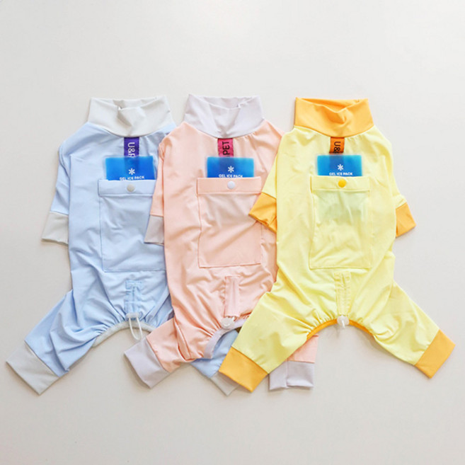 유앤펫 강아지 여름 버그가드 쿨링 올인원(암컷용)중형견 대형견, 1개, 핑크(암컷용)