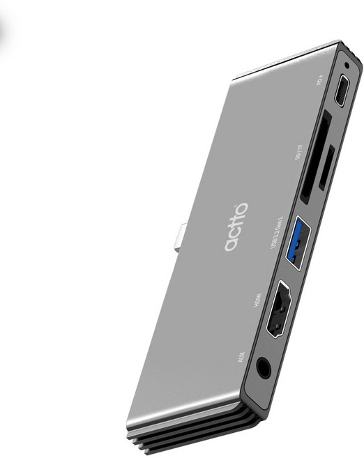 엑토 6in1 C타입 PD HDMI 카드리더 멀티 허브 CRH-26, 1개