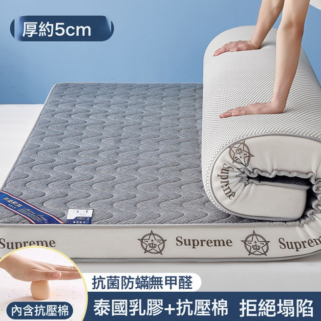 加厚乳膠牀墊家用軟墊學生宿舍榻榻米海綿墊鋪底單人牀摺疊記憶棉