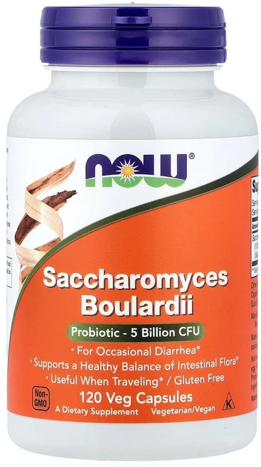 나우푸드 사카로미세스 불라디 프로바이오틱 유산균 50억 CFU 베지 캡슐 글루텐 프리 비건, 120정, 1개 - 쿠팡