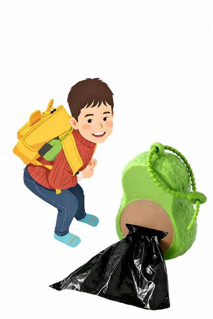 기쁨 반려동물 배변봉투 아보카도 케이스, 1개, 1개입, 녹색