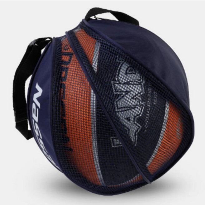 스포츠용 낫소 농구공 가방 수납용 원형 농구가방 공주머니, 1개, hi 블랙