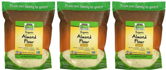 [2+1] Now Foods 나우푸드 리얼푸드 아몬드 가루 454g 분말 무염 Real Food Almond Flour 3개 - 쿠팡