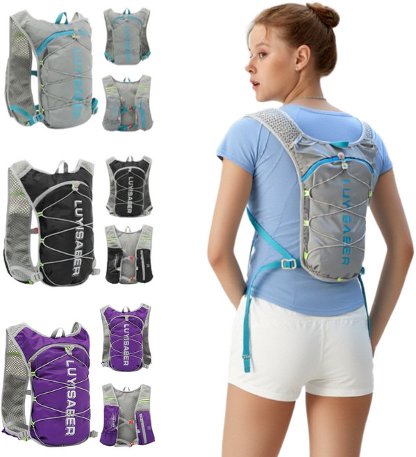 진심을 전하다 초경량 밀착 러닝조끼 140g 하이드레이션 베스트 러닝 등산용, Free, 블랙, 1개