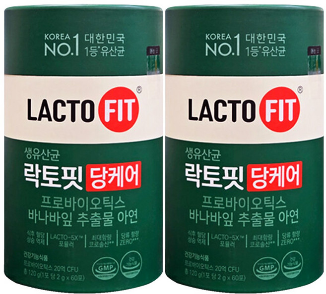 락토핏 당케어 유산균, 120g, 2개