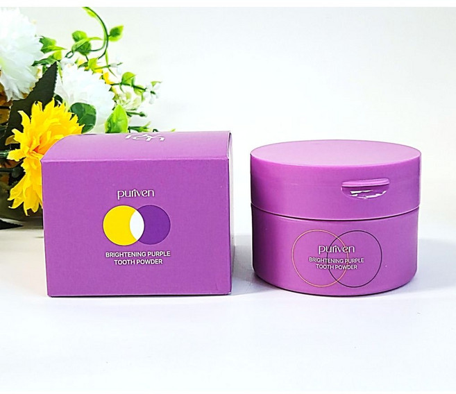 퓨리븐 퍼플 가루 치약 보색브라이트닝, 1개, 40g